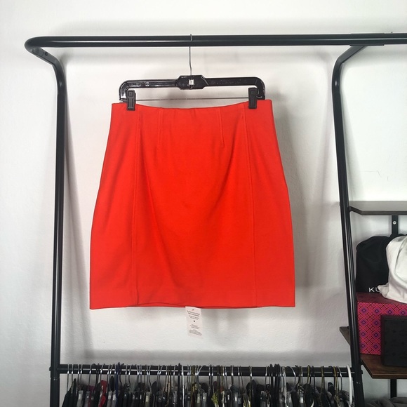 MM Lafleur Dresses & Skirts - M.M. Lafleur Tangerine Textured Ponte Knit Crosby Skirt
